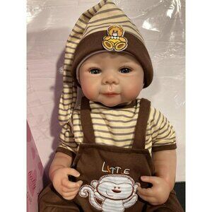 🆕20inch Full Vinyl Body Newborn Baby Doll Poseable Limbs Dorian Boy Baby